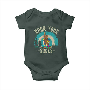 Funny Down Syndrome Awareness Bigfoot Baby Onesie Rock Your Socks TS11 Print Your Wear