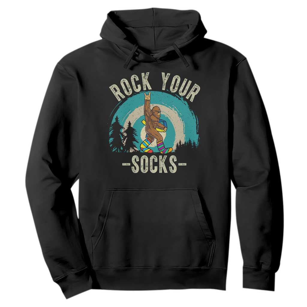 Funny Down Syndrome Awareness Bigfoot Hoodie Rock Your Socks TS11 Black Print Your Wear