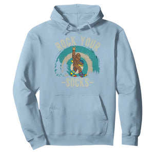 Funny Down Syndrome Awareness Bigfoot Hoodie Rock Your Socks TS11 Light Blue Print Your Wear