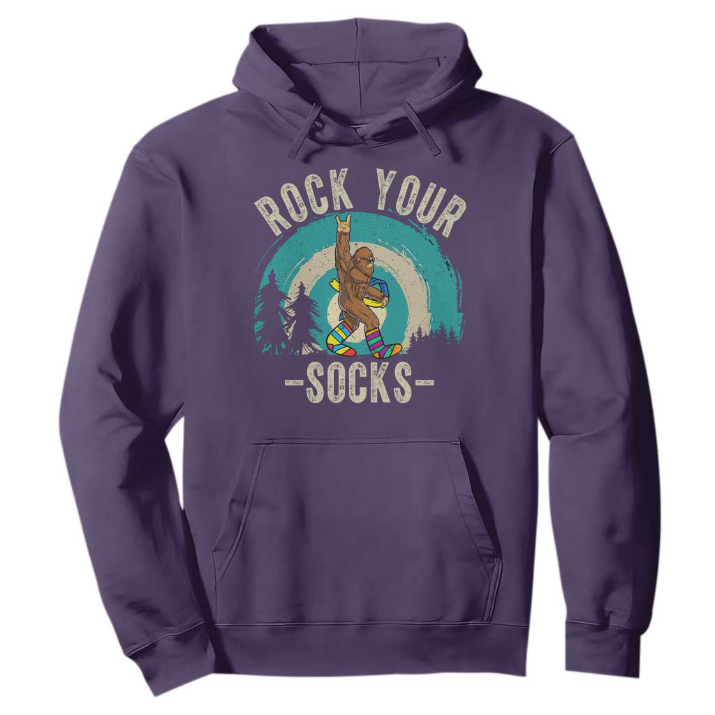 Funny Down Syndrome Awareness Bigfoot Hoodie Rock Your Socks TS11 Purple Print Your Wear