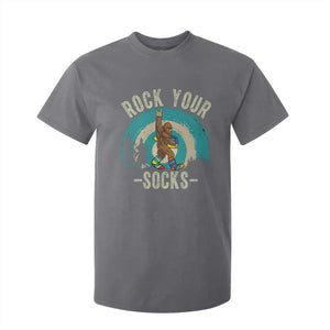 Funny Down Syndrome Awareness Bigfoot T Shirt For Kid Rock Your Socks TS11 Charcoal Print Your Wear