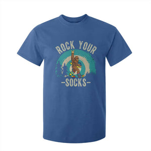 Funny Down Syndrome Awareness Bigfoot T Shirt For Kid Rock Your Socks TS11 Royal Blue Print Your Wear