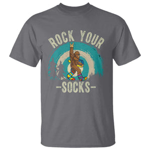 Funny Down Syndrome Awareness Bigfoot T Shirt Rock Your Socks TS11 Charcoal Print Your Wear