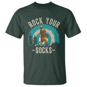 Funny Down Syndrome Awareness Bigfoot T Shirt Rock Your Socks TS11 Dark Forest Green Print Your Wear