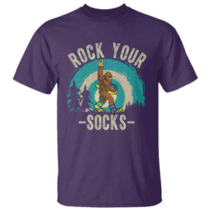 Funny Down Syndrome Awareness Bigfoot T Shirt Rock Your Socks TS11 Purple Print Your Wear