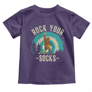 Funny Down Syndrome Awareness Bigfoot Toddler T Shirt Rock Your Socks TS11 Purple Print Your Wear