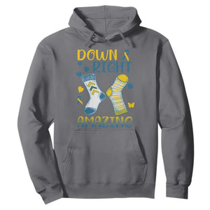 Down Right Amazing Hoodie Down Syndrome Awareness Socks Ribbon TS11 Charcoal Print Your Wear