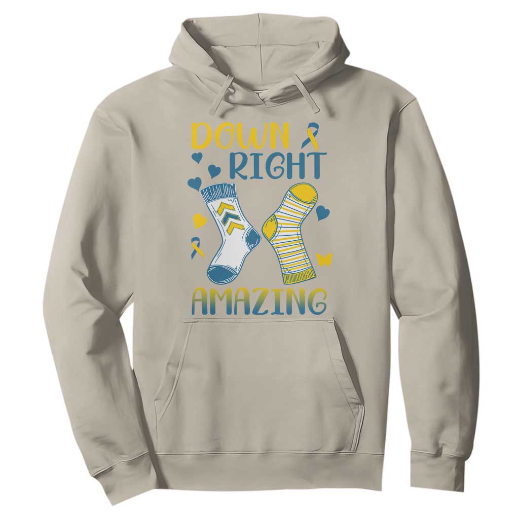 Down Right Amazing Hoodie Down Syndrome Awareness Socks Ribbon TS11 Sand Print Your Wear