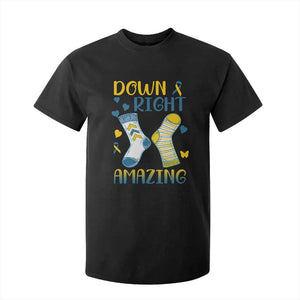 Down Right Amazing T Shirt For Kid Down Syndrome Awareness Socks Ribbon TS11 Black Print Your Wear