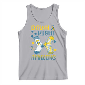 Down Right Amazing Tank Top Down Syndrome Awareness Socks Ribbon TS11 Athletic Heather Print Your Wear