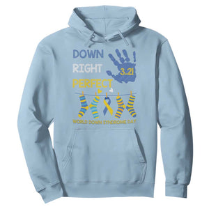 Down Right Perfect Hoodie March 21 World Down Syndrome Day Socks TS11 Light Blue Print Your Wear