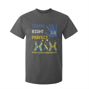 Down Right Perfect T Shirt For Kid March 21 World Down Syndrome Day Socks TS11 Dark Heather Print Your Wear