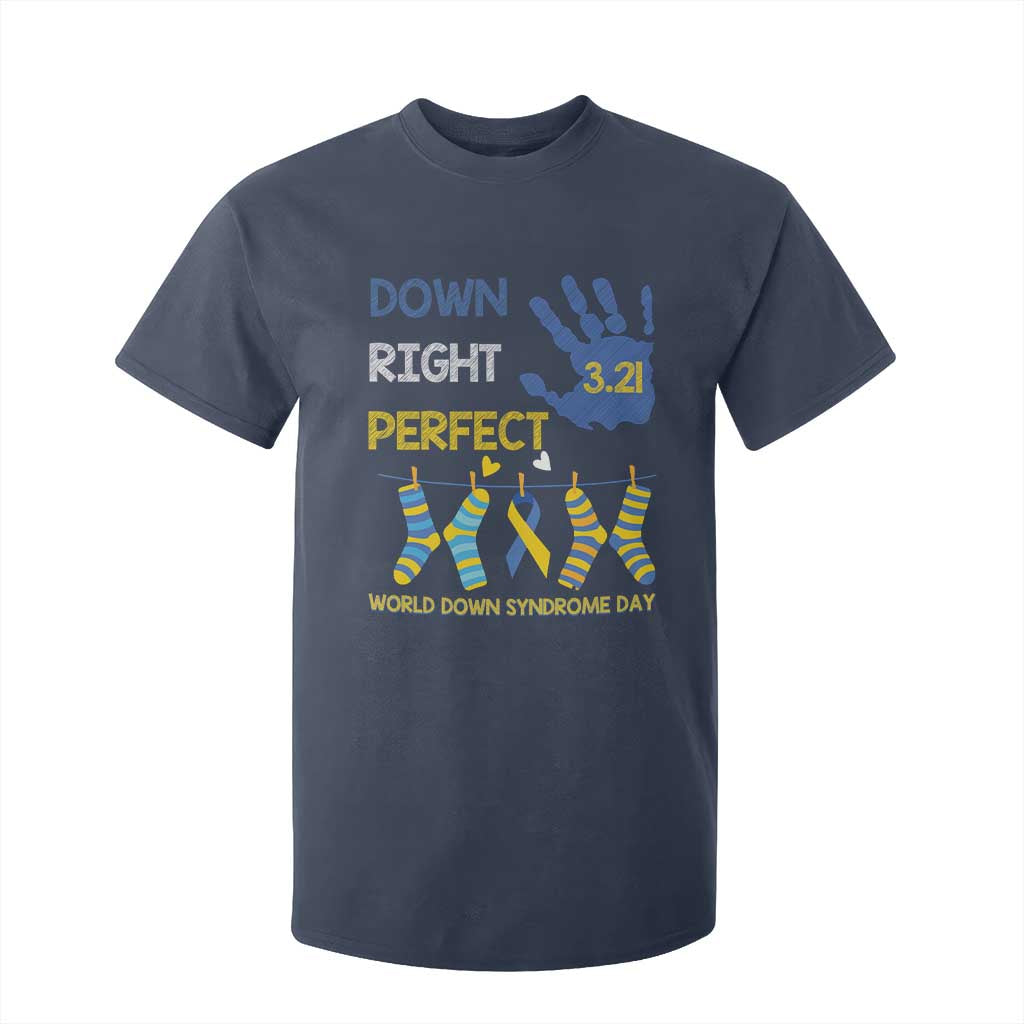 Down Right Perfect T Shirt For Kid March 21 World Down Syndrome Day Socks TS11 Navy Print Your Wear