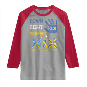 Down Right Perfect Raglan Shirt March 21 World Down Syndrome Day Socks TS11 Sport Gray Red Print Your Wear