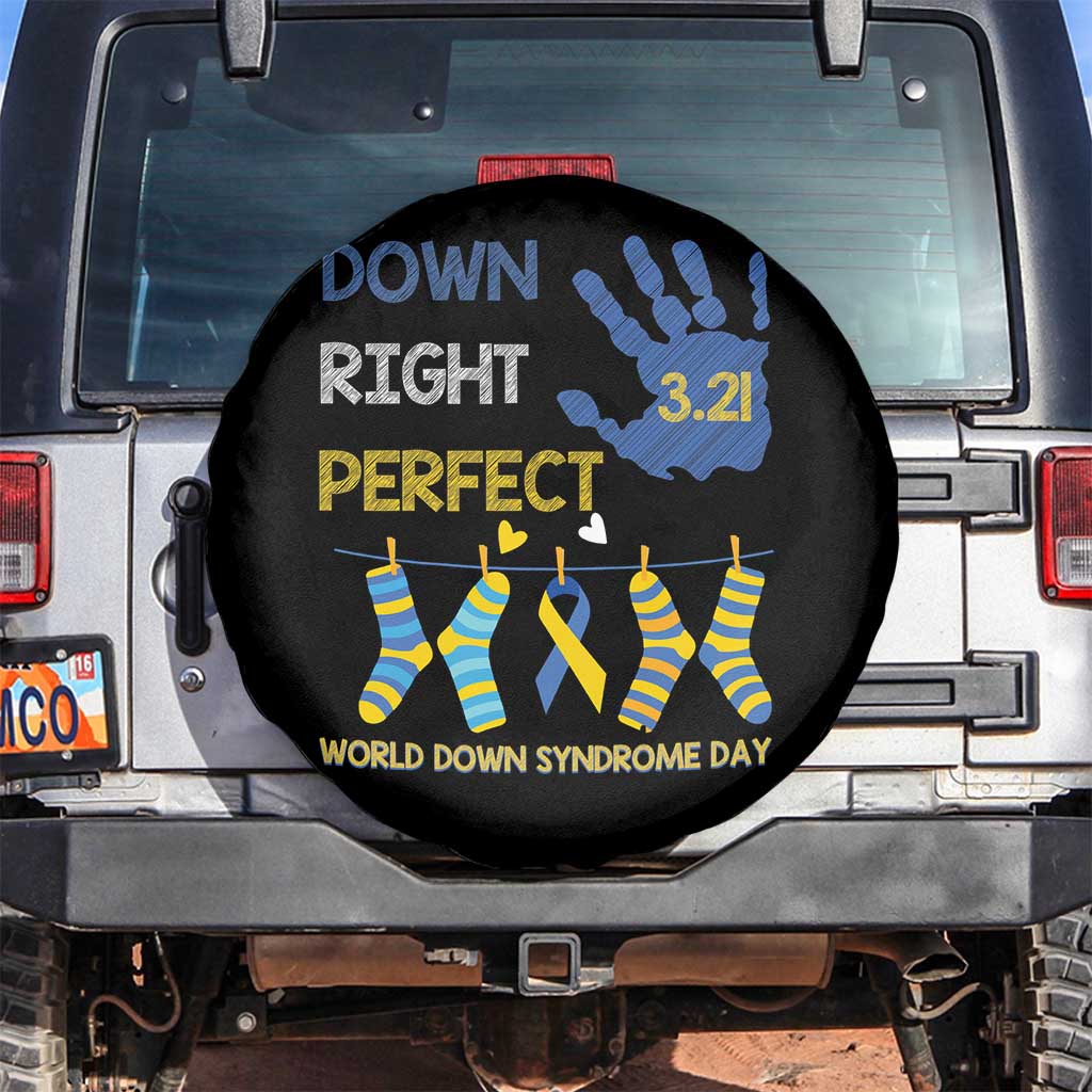 Down Right Perfect Spare Tire Cover March 21 World Down Syndrome Day Socks TS11 No hole Black Print Your Wear