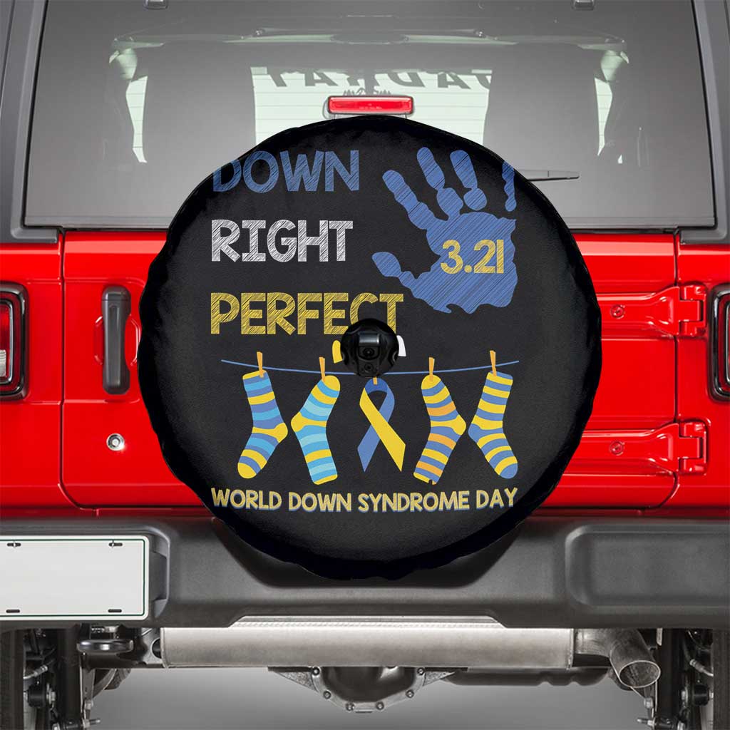 Down Right Perfect Spare Tire Cover March 21 World Down Syndrome Day Socks TS11 Black Print Your Wear