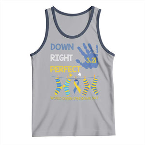 Down Right Perfect Tank Top March 21 World Down Syndrome Day Socks TS11 Athletic Heather Navy Print Your Wear