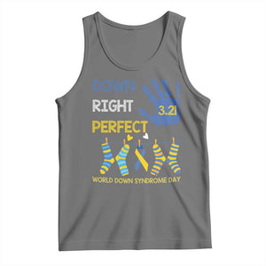 Down Right Perfect Tank Top March 21 World Down Syndrome Day Socks TS11 Black Heather Print Your Wear