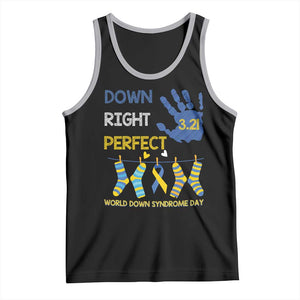 Down Right Perfect Tank Top March 21 World Down Syndrome Day Socks TS11 Black Athletic Heather Print Your Wear