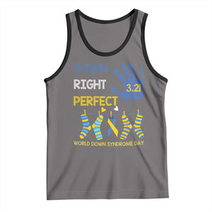 Down Right Perfect Tank Top March 21 World Down Syndrome Day Socks TS11 Deep Heather Black Print Your Wear