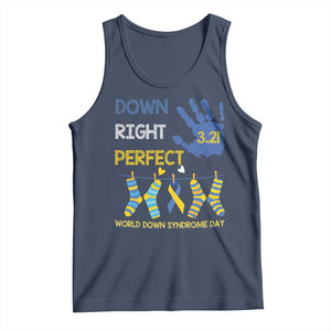 Down Right Perfect Tank Top March 21 World Down Syndrome Day Socks TS11 Navy Print Your Wear