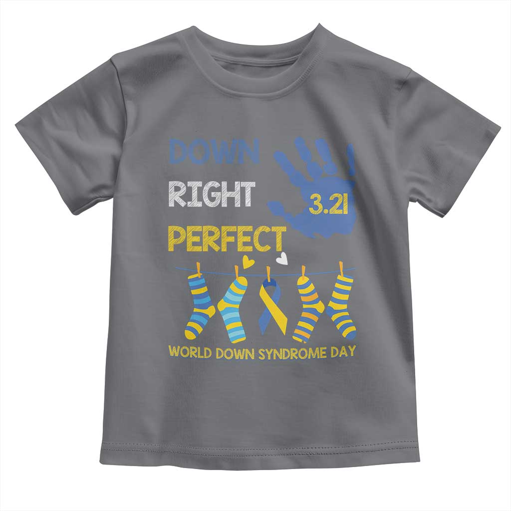 Down Right Perfect Toddler T Shirt March 21 World Down Syndrome Day Socks TS11 Charcoal Print Your Wear