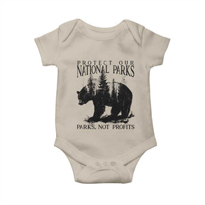 Protect Our National Parks Not Profits Baby Onesie Vintage Forest Bear TS11 Sand Print Your Wear