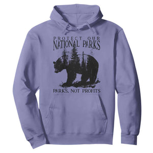 Protect Our National Parks Not Profits Hoodie Vintage Forest Bear TS11 Violet Print Your Wear