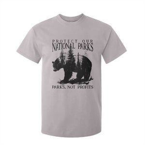 Protect Our National Parks Not Profits T Shirt For Kid Vintage Forest Bear TS11 Ice Gray Print Your Wear