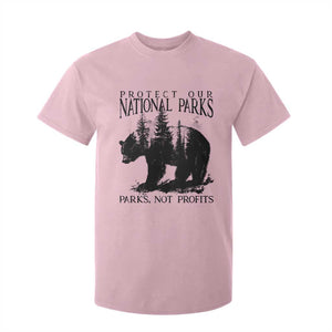 Protect Our National Parks Not Profits T Shirt For Kid Vintage Forest Bear TS11 Light Pink Print Your Wear