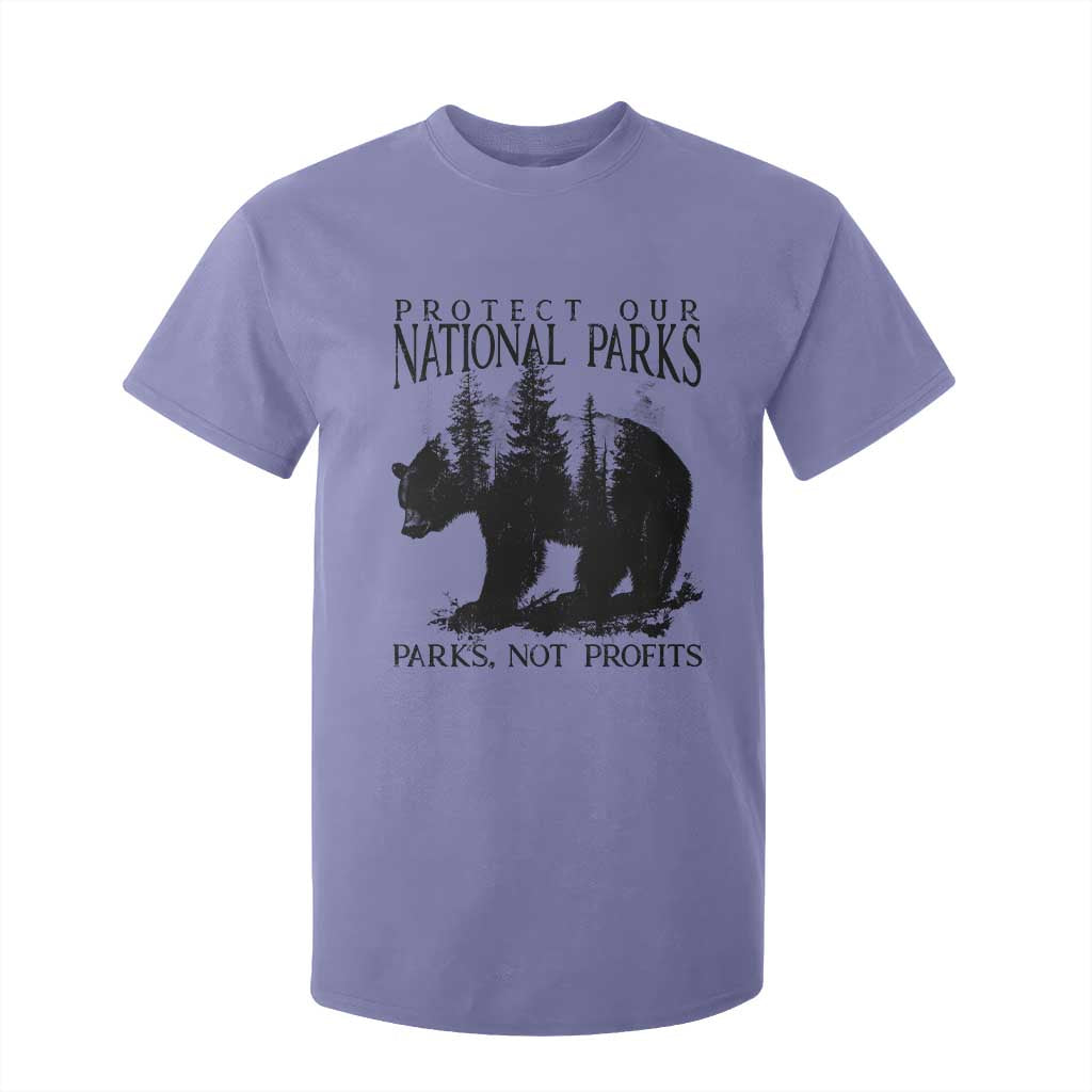Protect Our National Parks Not Profits T Shirt For Kid Vintage Forest Bear TS11 Violet Print Your Wear