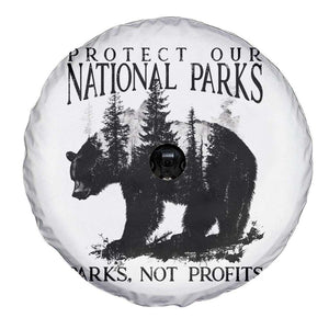 Protect Our National Parks Not Profits Spare Tire Cover Vintage Forest Bear TS11 Print Your Wear