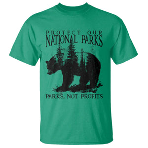 Protect Our National Parks Not Profits T Shirt Vintage Forest Bear TS11 Irish Green Print Your Wear