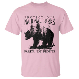 Protect Our National Parks Not Profits T Shirt Vintage Forest Bear TS11 Light Pink Print Your Wear