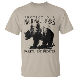 Protect Our National Parks Not Profits T Shirt Vintage Forest Bear TS11 Sand Print Your Wear
