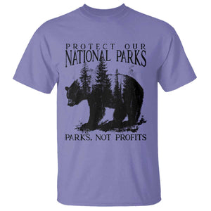Protect Our National Parks Not Profits T Shirt Vintage Forest Bear TS11 Violet Print Your Wear