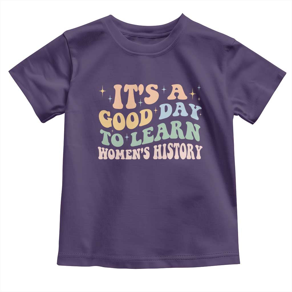 Funny It's A Good Day To Learn Women's History Toddler T Shirt Sparkle Star TS11 Purple Print Your Wear