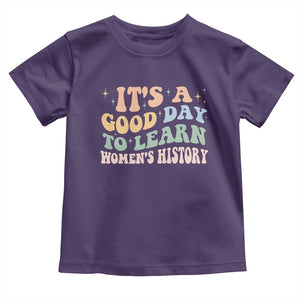 Funny It's A Good Day To Learn Women's History Toddler T Shirt Sparkle Star TS11 Purple Print Your Wear