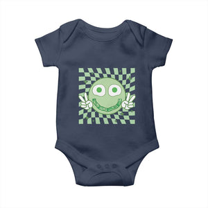 Funny Green Smile Face Eggs Bacon Breakfast St Patrick's Day Baby Onesie TS11 Navy Print Your Wear