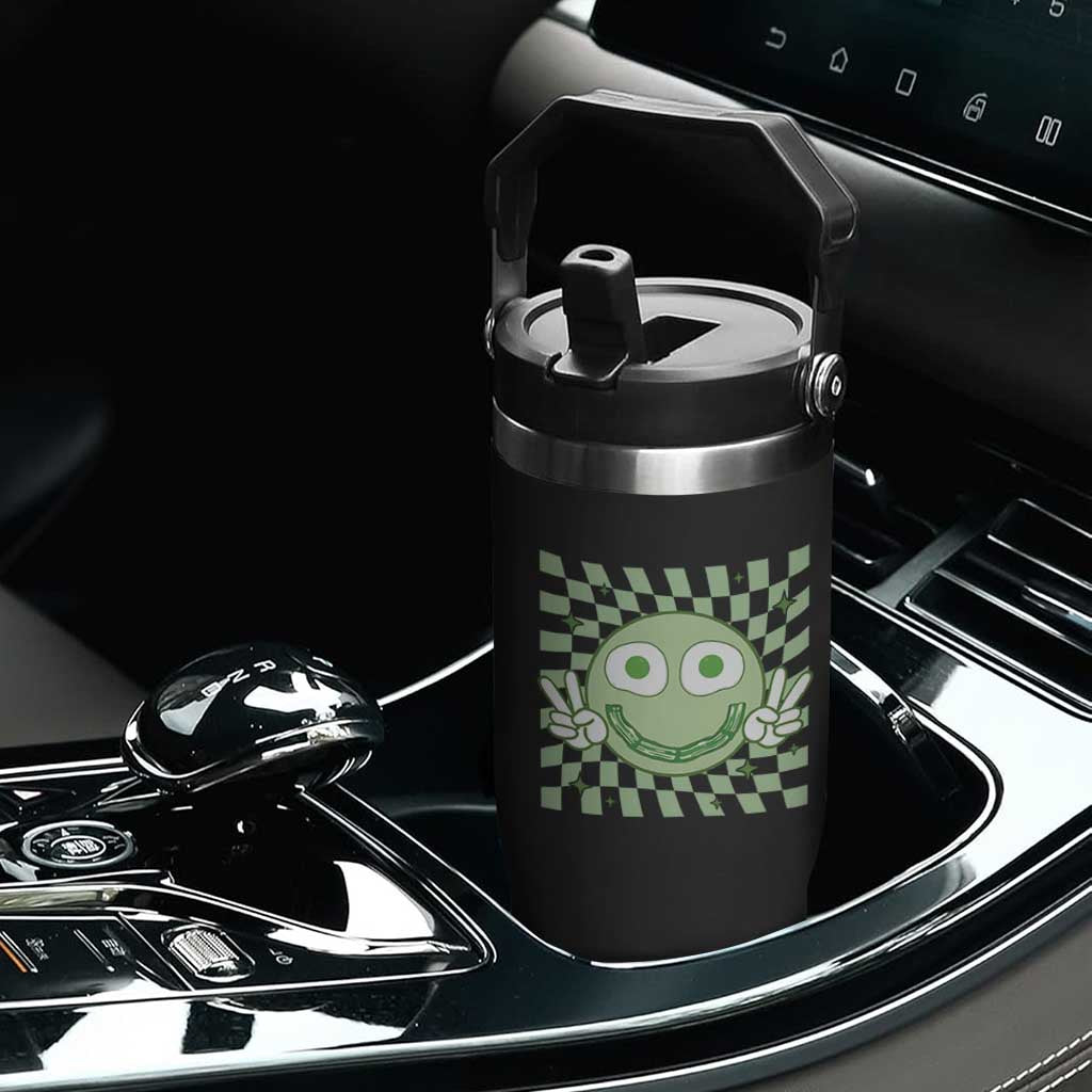 Funny Green Smile Face Eggs Bacon Breakfast St Patrick's Day Flip Straw Tumbler TS11 Print Your Wear