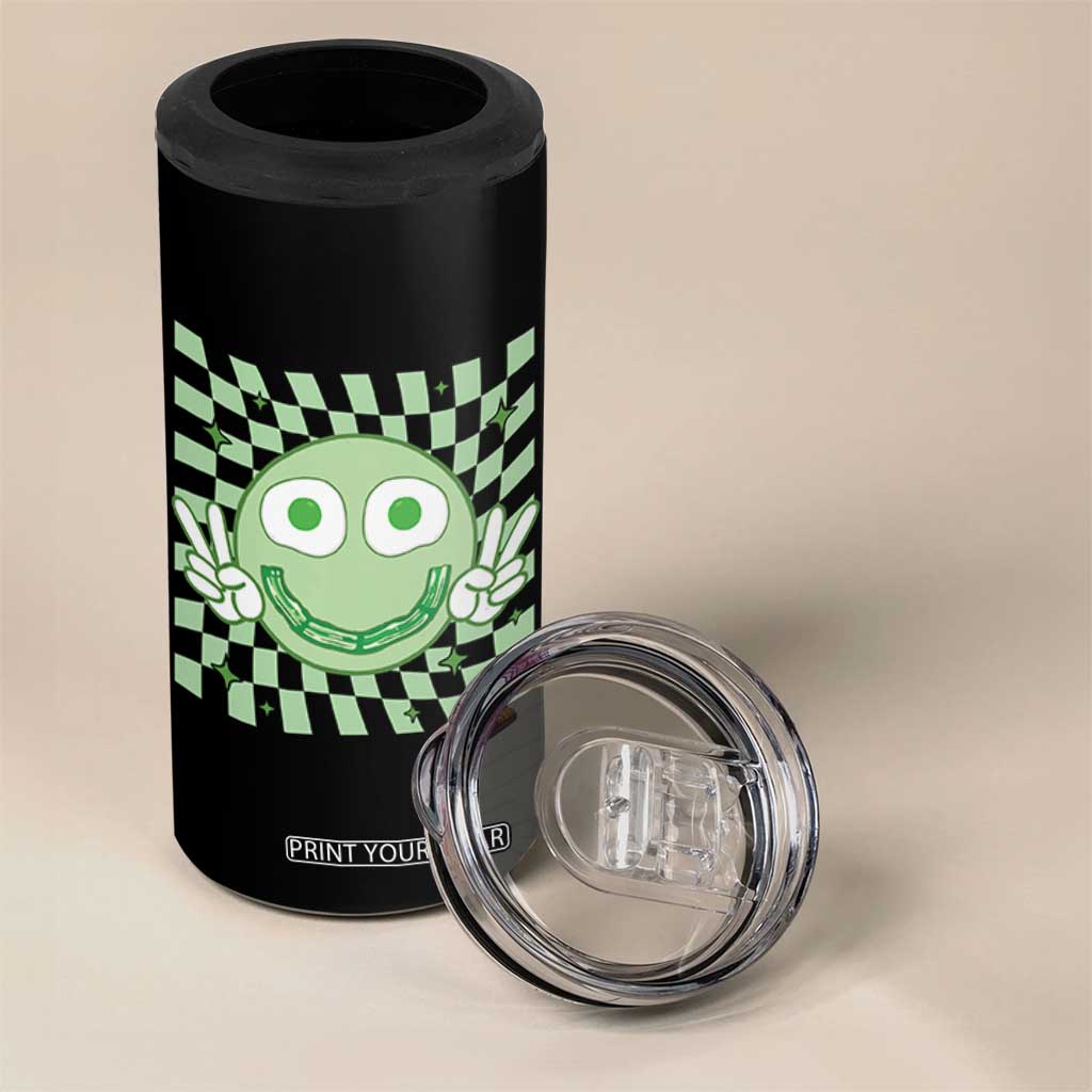 Funny Green Smile Face Eggs Bacon Breakfast St Patrick's Day 4 in 1 Can Cooler Tumbler TS11 Print Your Wear