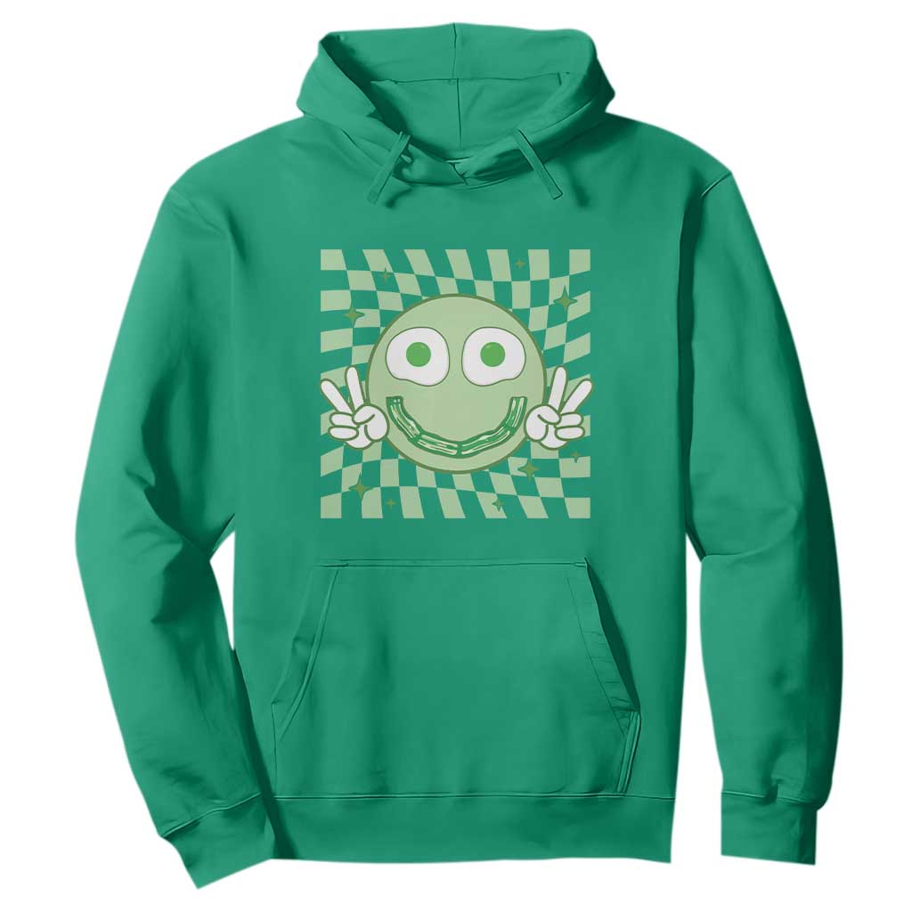 Funny Green Smile Face Eggs Bacon Breakfast St Patrick's Day Hoodie TS11 Irish Green Print Your Wear