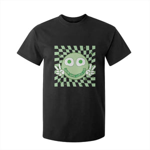 Funny Green Smile Face Eggs Bacon Breakfast St Patrick's Day T Shirt For Kid TS11 Black Print Your Wear
