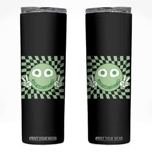 Funny Green Smile Face Eggs Bacon Breakfast St Patrick's Day Skinny Tumbler TS11 Black Print Your Wear
