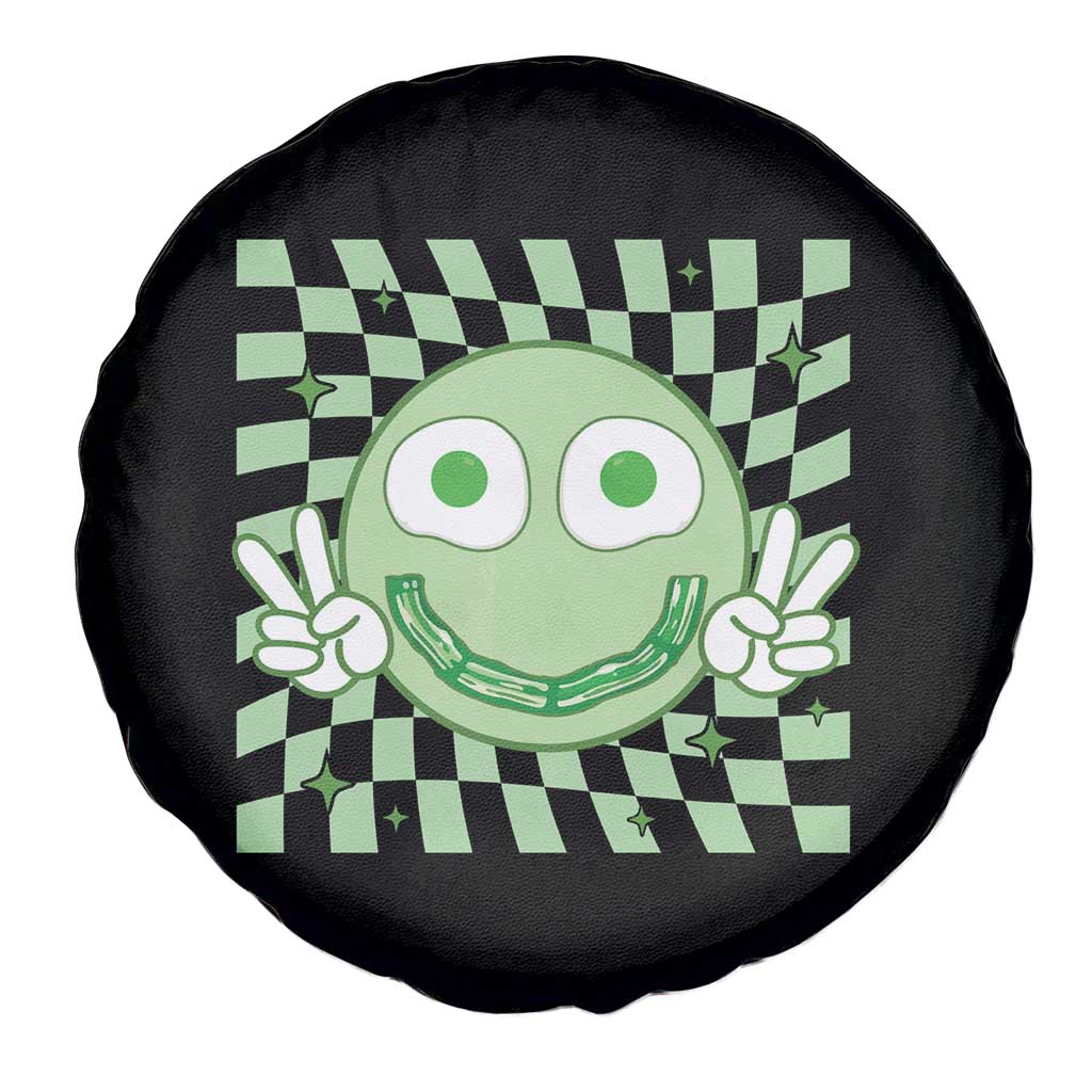 Funny Green Smile Face Eggs Bacon Breakfast St Patrick's Day Spare Tire Cover TS11 Print Your Wear