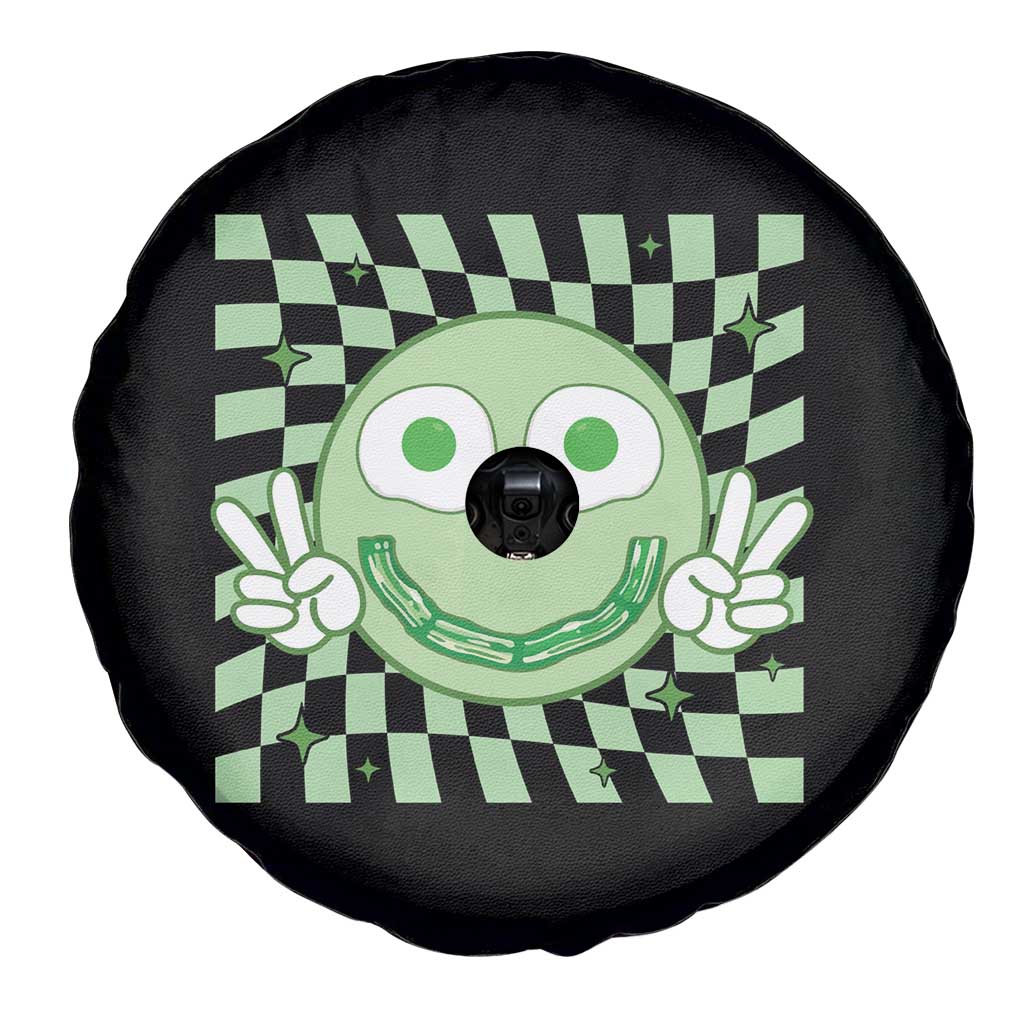 Funny Green Smile Face Eggs Bacon Breakfast St Patrick's Day Spare Tire Cover TS11 Print Your Wear