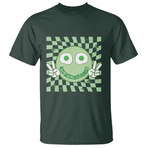 Funny Green Smile Face Eggs Bacon Breakfast St Patrick's Day T Shirt TS11 Dark Forest Green Print Your Wear