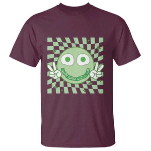 Funny Green Smile Face Eggs Bacon Breakfast St Patrick's Day T Shirt TS11 Maroon Print Your Wear
