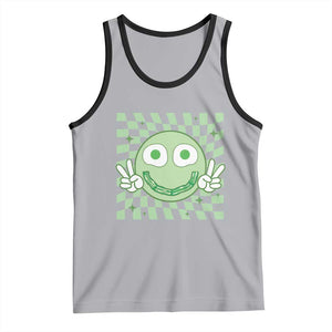 Funny Green Smile Face Eggs Bacon Breakfast St Patrick's Day Tank Top TS11 Athletic Heather Black Print Your Wear
