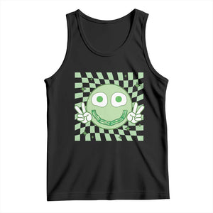 Funny Green Smile Face Eggs Bacon Breakfast St Patrick's Day Tank Top TS11 Black Print Your Wear